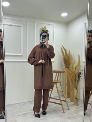 Fermuarlı Pantolon Takım