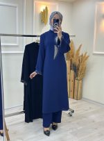 Taş ve Boncuk Detaylı Pantolon Takım