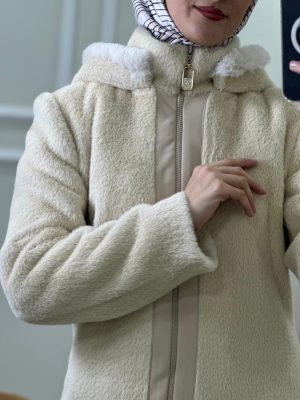 Kapşonlu Fermuarlı Angora